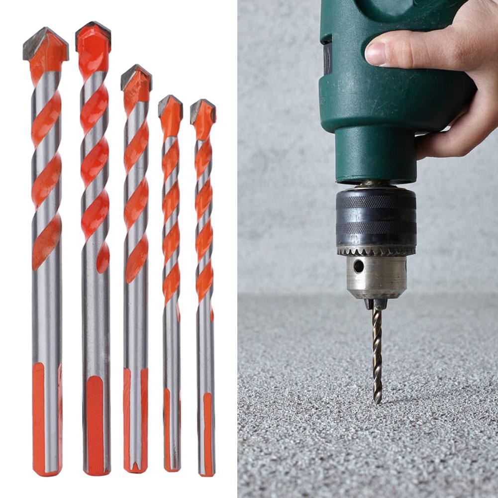 5Pcs Drill Bits High Wear Resistance Alloy Head Drilling Tool for Wood Wall Hole Opening 612mm