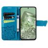 Klapphülle für Google Pixel 8A, Schmetterling, Blau