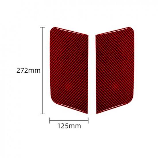 Red Carbon Fiber Interior Door Up Panel Cover Trim For RAM ProMaster/Fiat Ducato