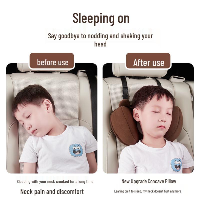 Universal Car Headrest Pillow for Kids – High-Grade Neck Support & Side Sleep Aid