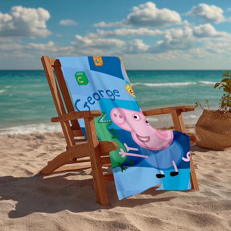 Pink Pig Fashion Beach Towel: Ideal for Summer Adventures Soft, Absorbent and Quick Drying Suitable for Swimming and Bathing