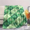 1PC Clover Print FlAannel Blanket, High quality Comfortable for All Seasons, Home Decor, Warmth and Comfort