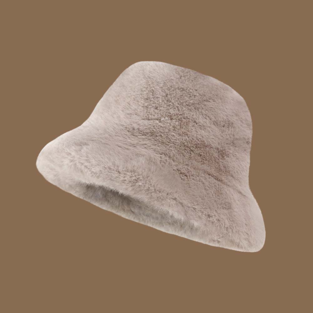 Pălărie din blană de nurcă imitație pentru femei toamna și iarna, pălărie de pescar îngroșată și caldă, pălărie de bazin, protecție moale și blană pentru urechi și pălărie caldă