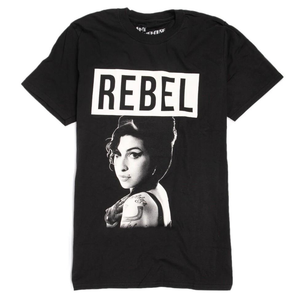 Amy Winehouse Rebel Black White Premium Lightweight T-Shirt badhabitmerch XXXL