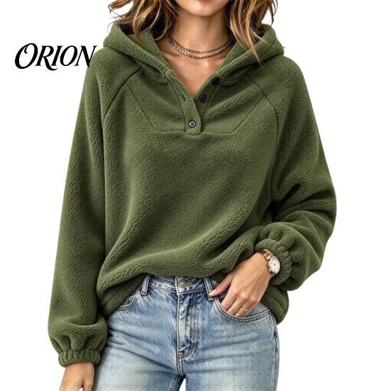 Oversized Hoodies for Women Autumn Winter Hoodie Women, Pullover Sweatshirt, Long Solid Color Fall Tops Sleeve Fleece Lined Hooded Casual Daily Wear