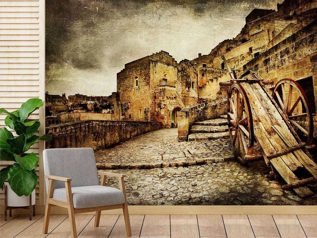 Wallpaper Wall muralTuscany city historical ruins