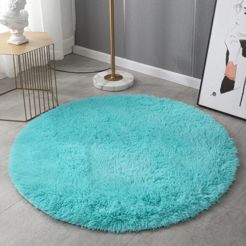 1Pcs Soft Plush Round Rug for Bedroom Home Decor Fluffy Shag Circle Area Rugs Kids Room Classroom Nursery Living Room Decor