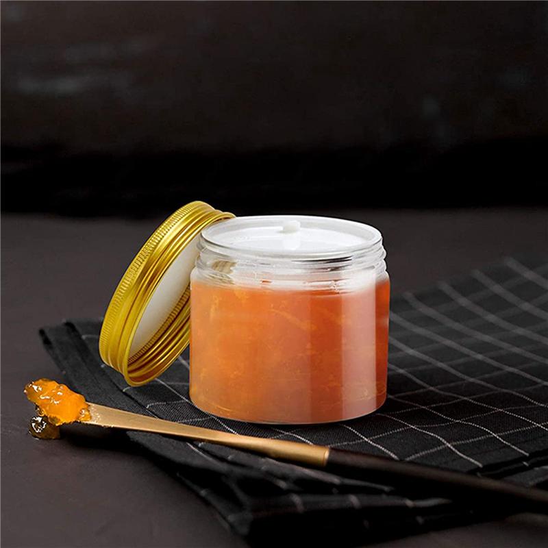 18Pcs Plastic Jar With Lid, Transparent Jar With Lid, Plastic Mason Jar, Cosmetic Storage Container, Slime Storage Jar-B61B золотой
