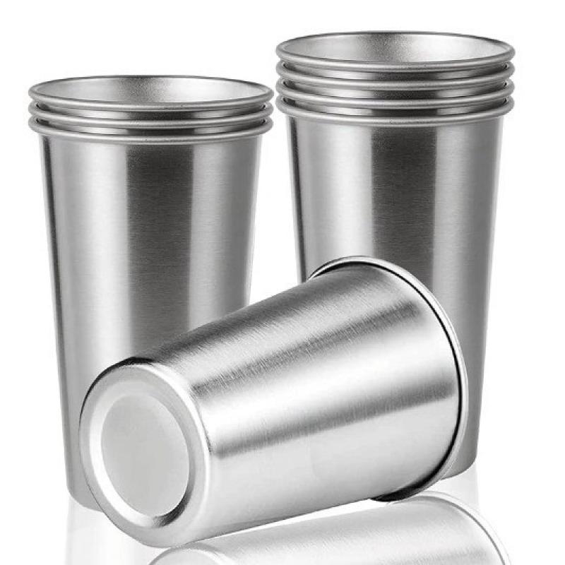 Stainless Steel Cold Drink Cup, Stainless Steel Water Cup, Not Easy To Break, Stackable, Reusable, Suitable For Children'S Trave