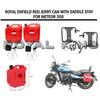 Red "JERRY CAN WITH SADDLE STAY" Fit for Royal Enfield Meteor 350