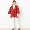 Watano Sato Padded Hanten Small Floral Free Burgundy (Cotton Village) Women's Jacket, Print, Size,