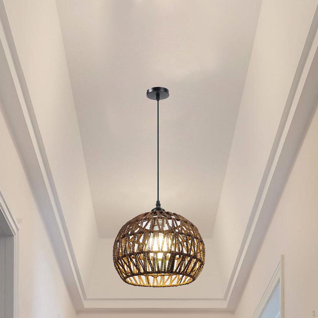 Pendant Light,Woven Lamp Shade,Ceiling Light Shade,Handmade Lampshade,Rope Shade