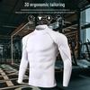 2025 Men's High-Neck Quick-Dry Training T-Shirt - Autumn/Winter Breathable, High-Elastic Fitness Wear