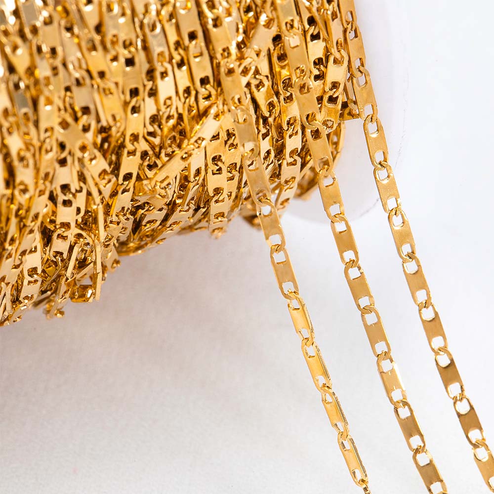 1Meter Multi Styles Stainless Steel Gold Color Silver Color Link Chain Bulk Chains DIY Necklace Jewelry Making Wholesale No Fade