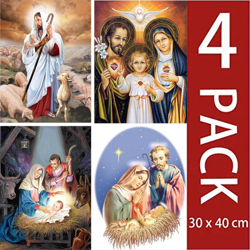 

Полный набор сверл для алмазной живописи, 4 шт., YEESAM ART Иисус, рожденный Венера, ангел, овца, 5D DIY Diamond Art