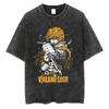 VINLAND SAGA Manga T Shirt For Men Women Tshirt Washed Cotton T-shirt Clothing Summer Short Sleeve O-Neck Tees Streetwear