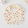 Ruffle Baby Drool Bibs: Pure Cotton Printed Lace Bibs