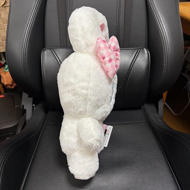 Esther Bunny Cream Bunny Plüschtier, Herz Gingham, Extra Groß, Weiß, ca.. 16,5 Zoll (42 cm)