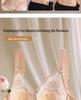 French Style Ultra-Thin Breathable Large Bust Minimizing Push-Up Bra with Soft Underwire and Rabbit Ear Crystal Cup