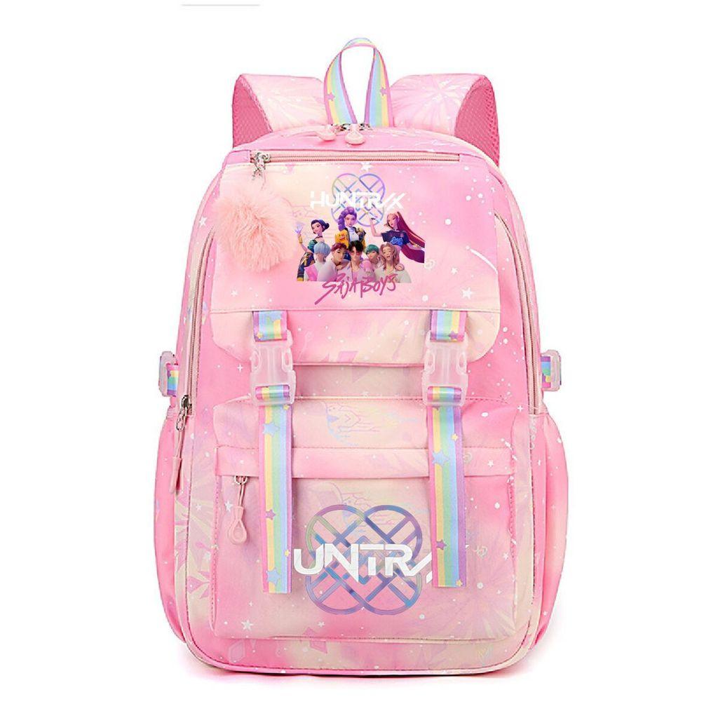 Kids Girls Kpop Rumi Mira Zoey Super Star Singers Printed Backpack Student School Bag