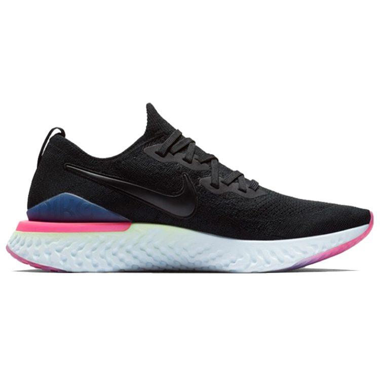 Nike Epic React Flyknit 2 Nero Zaffiro Rosa Iper BQ8928-003