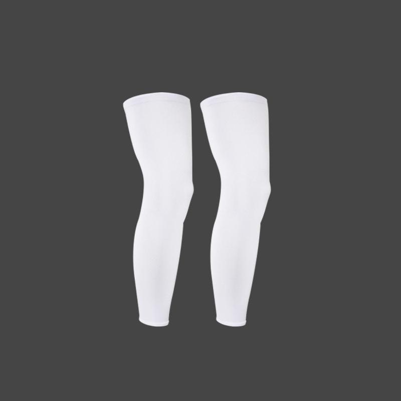 

2 шт., длинные компрессионные наколенники, защита ног, для мужчин и женщин, баскетбола, велоспорта, футбола, бега белый