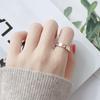 Korean-Style Rose Gold Diamond Titanium Steel Ring: Women's Fashionable Celebrity-Inspired Jewelry