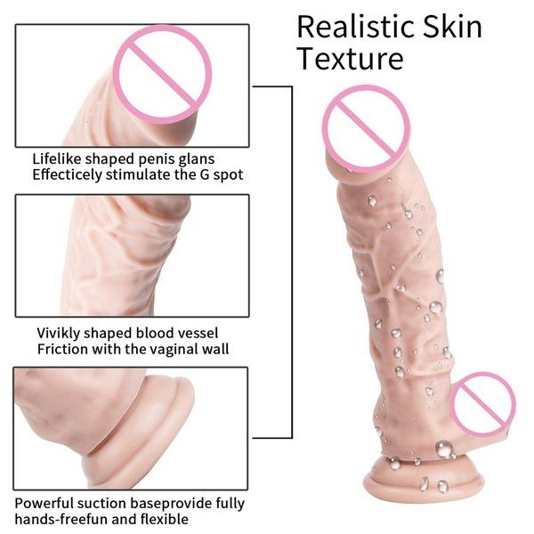 Flüssigsilikon Simulation Penis Vibrator Masturbator Erwachsenen Sexspielzeug Dildo