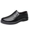 Leather Shoes Men's 2024 New Business Dress Hollow Breathable Hole Sandals Men's Leather Middle-aged and Elderly Dad Casual Shoes