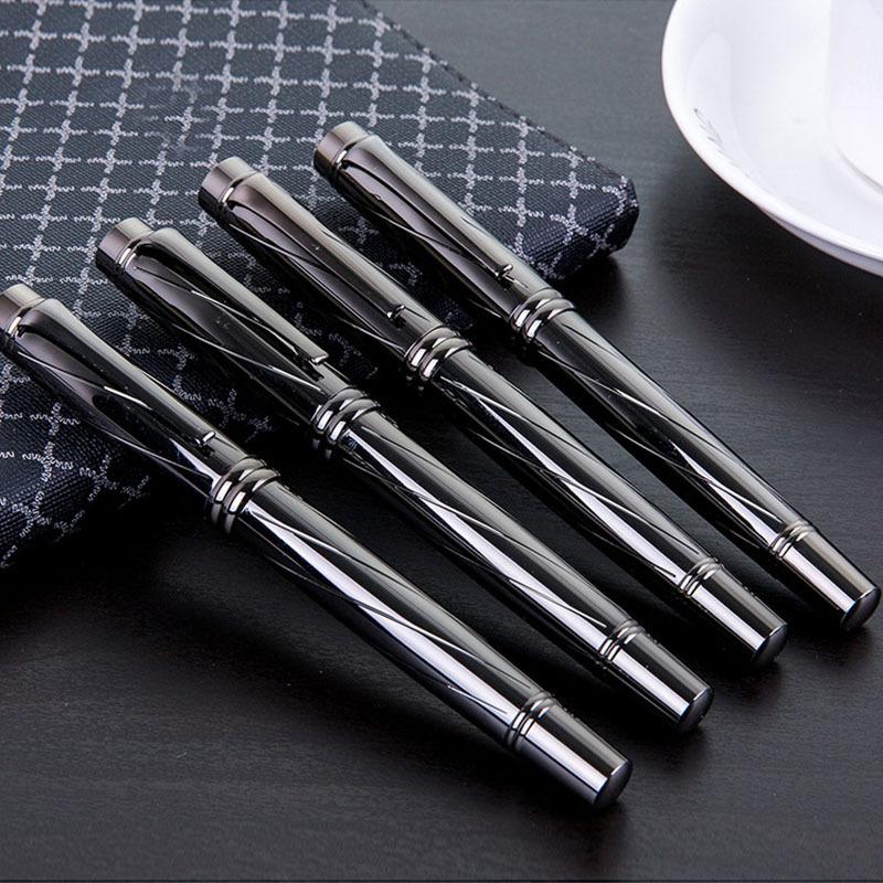 Quality Pen Black 0.5Mm Orb Pen Large Tip Pen Metal High-End Business Signature Pen