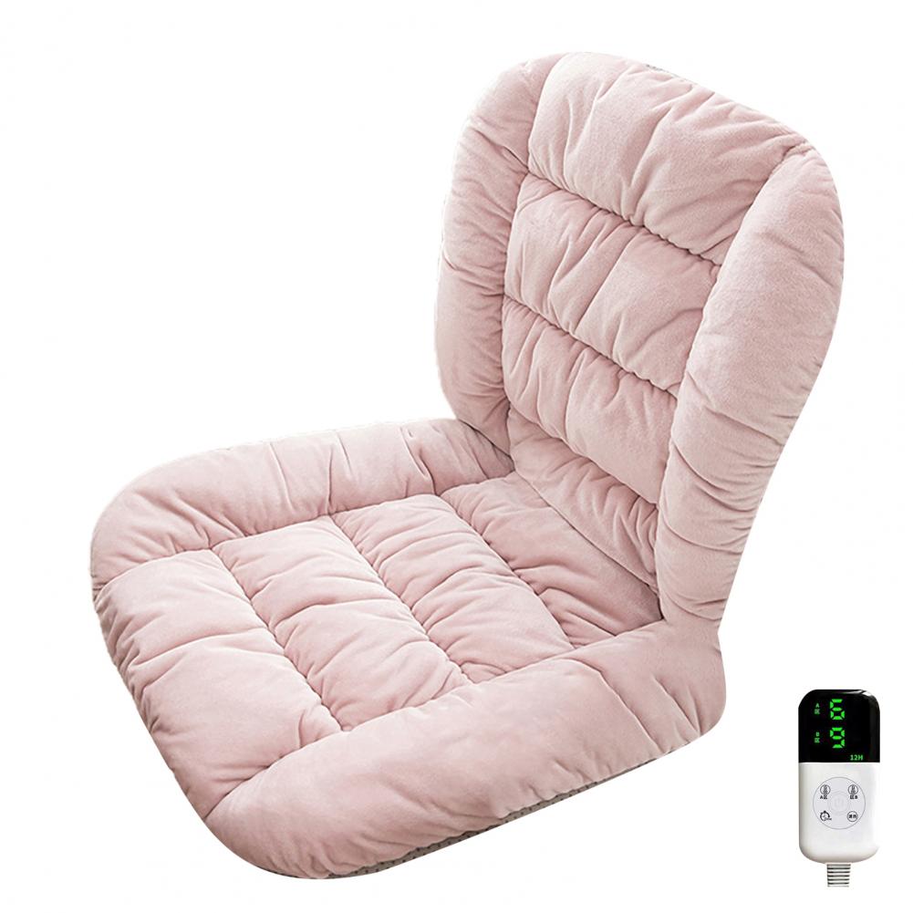 Plush Fabric Seat Cushion Usb Seat Cushion with Anti-slip Bands for Office Chair Chair Winter Thickened Keep Warm Computer Chair