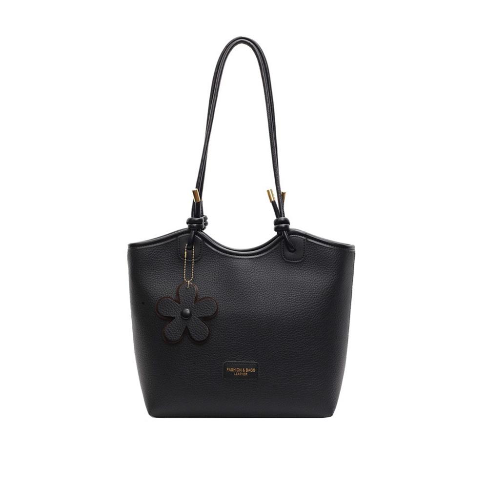 

Large Capacity Women s Shoulder Bag Retro Shopping Handbag Single-shoulder Bag Spring Summer чёрный