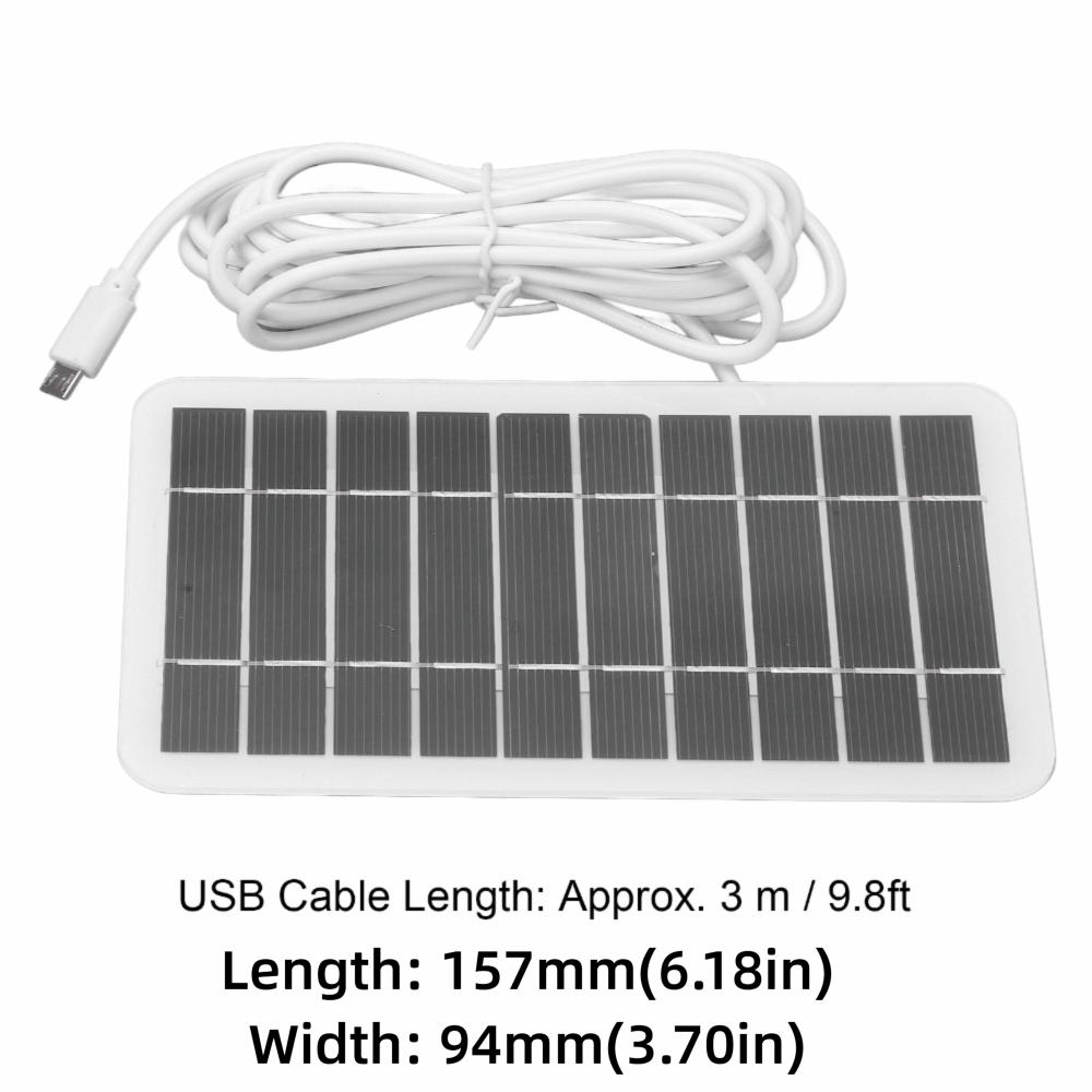 2W 5V USB Solar Charger Polysilicon Solar Panel Kit Durable Mini Solar Panel Low Power Appliances