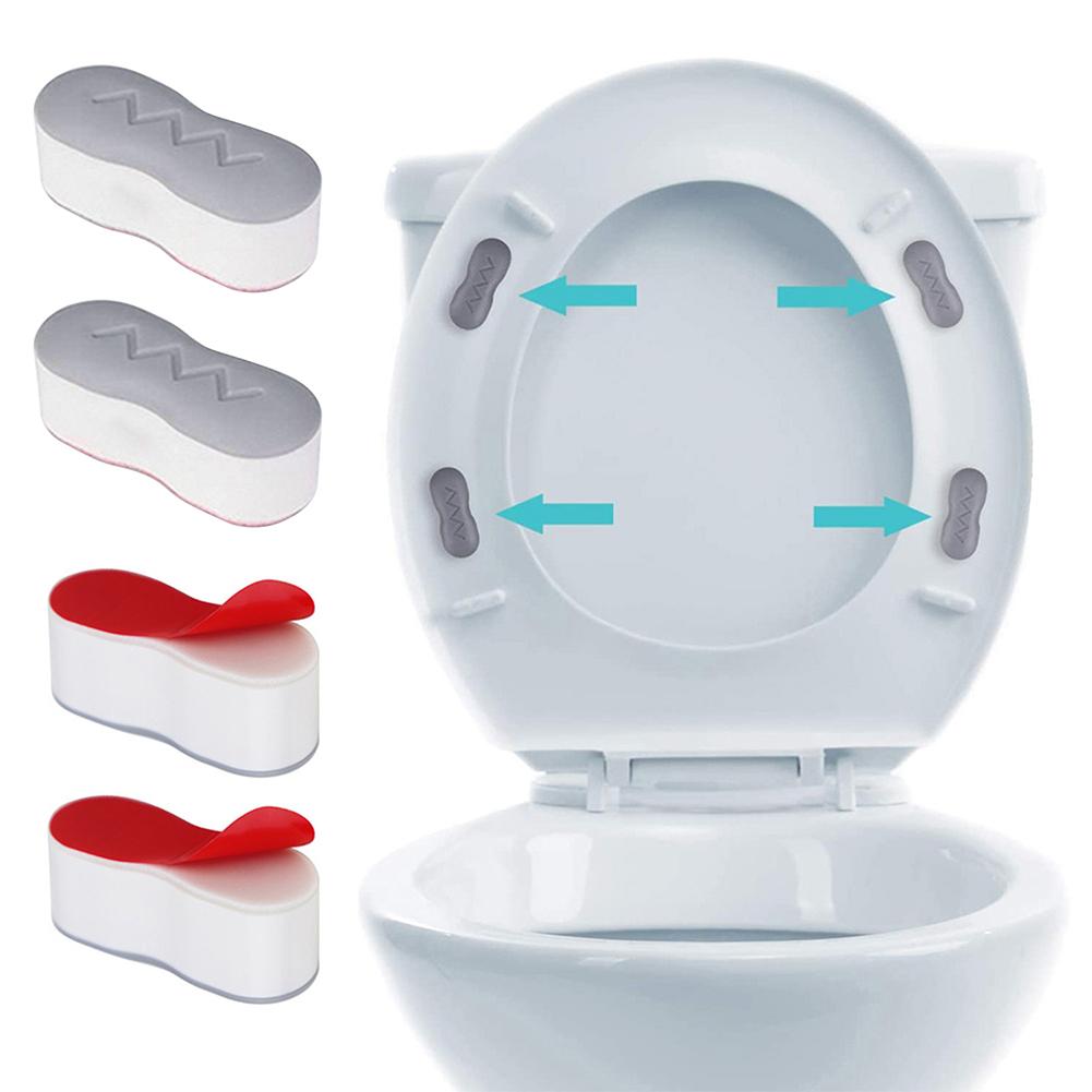 Anti-Slip Toilet Seats Pads 4 Pack Thick Toilet Seats Buffer Pads Bathroom Accessories