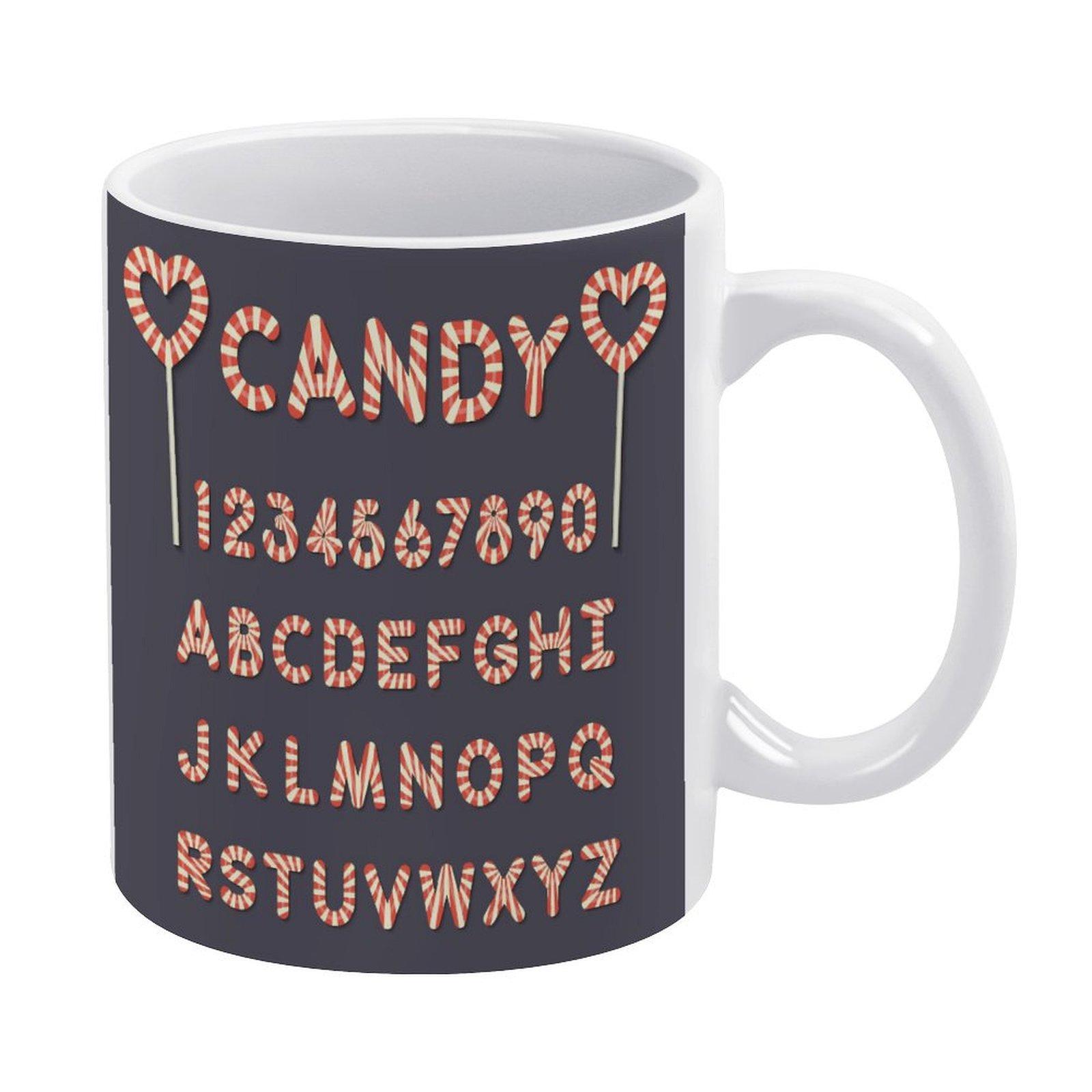 

1 Pack 11oz Classic Ceramic Mug Featuring Double-Sided Design Great For Morning Routines Office Use And Warm Gift Ideas For Family And Friends белый