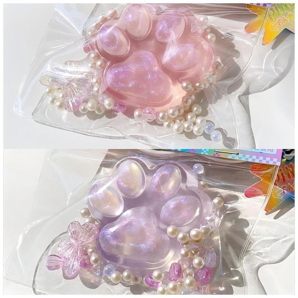 Cute Crystal Cat Paws, Plush, Super Soft, Stress-relieving, Slow Rebound, Stress-relieving Toy Cat Paws