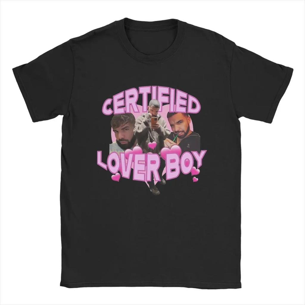 Fashion Drakes BBL Certified Lover Boy T-Shirts for Round Neck Pure Cotton T Shirt Short Sleeve Tee Shirt Summer Clothes