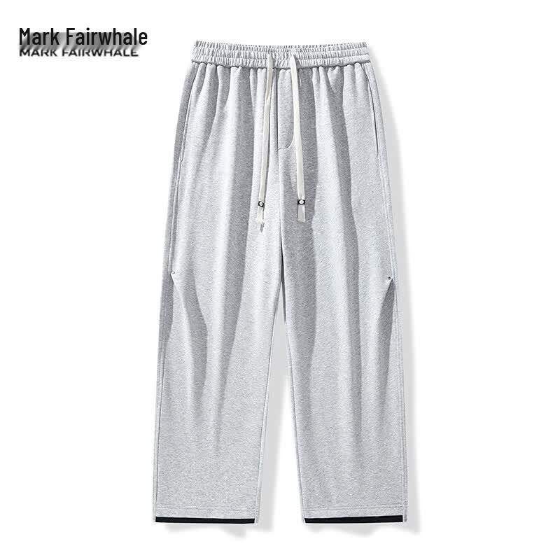 Mark Fairwhale Men s High Street Loose Fit Casual Drawstring Pants 3XL серо-коричневый