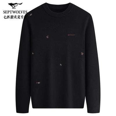 Men's Dotted Embroidered Warm Sweater