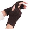 Winter Hand Gloves Soft Warm Gloves Stretchy Fingerless Mittens With Thumb Hole