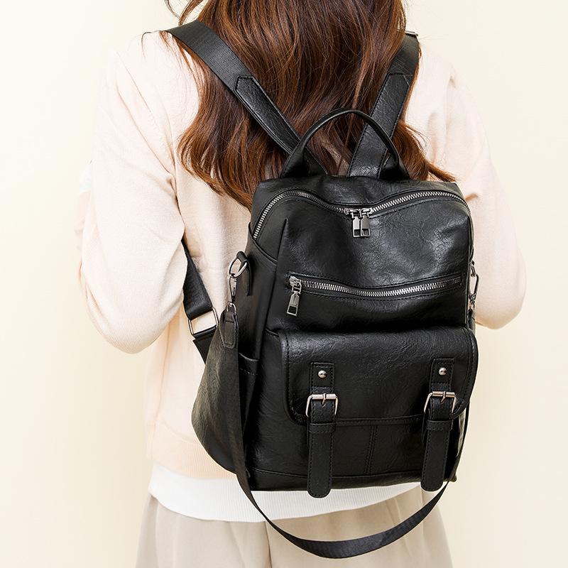 Rucksack für Damen im koreanischen Retro-Stil - Weiches Leder Quaste Multifunktionaler Reiserucksack 2025