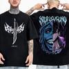 High Quality Soft Tshirt Japanese Anime Solo Leveling T Shirt Men Sung Jinwoo Cartoon Graphic Tees Harajuku Short Sleeve