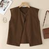 ZANZEA Women Casual Round Neck Solid Color Sleeveless Vest Tops