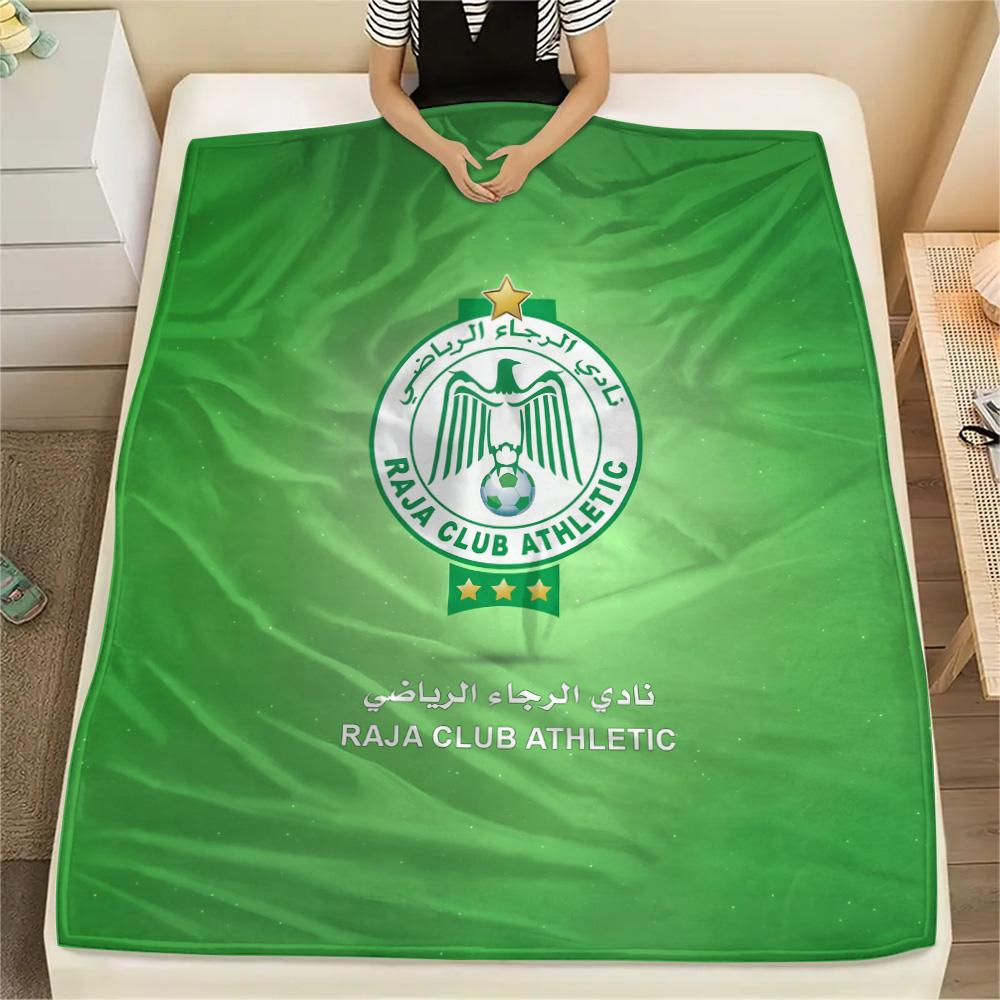 Rajakasablanca Sports Club  Print Flannel Blanket, High Quality Comfortable for All Seasons, Home Decor, Warmth and Comfort