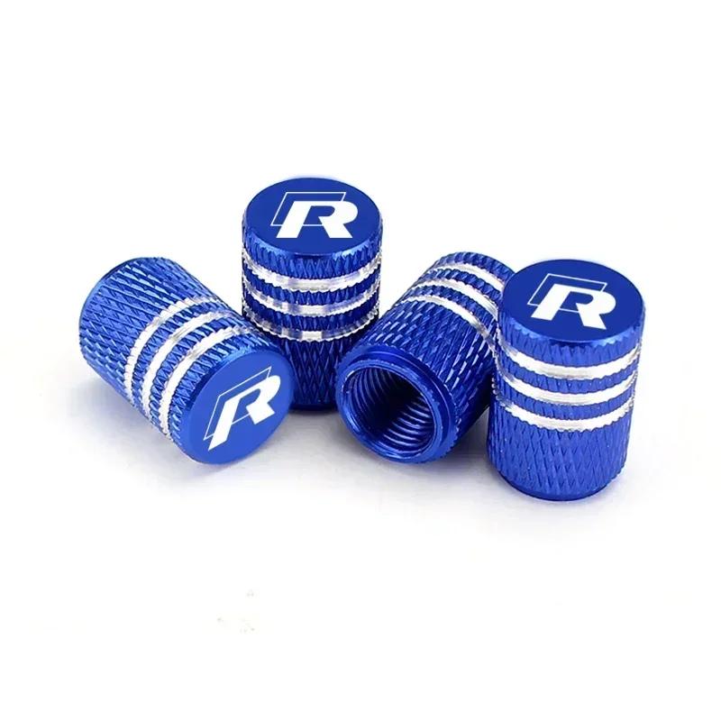

2026 Hot For VOLKSWAGEN VW for Volkswagen 4Pcs Car Wheels Tire Valve Stem Cap Cover Rline R Golf 4 5 7 Jetta CC Tiguan Touran Pa