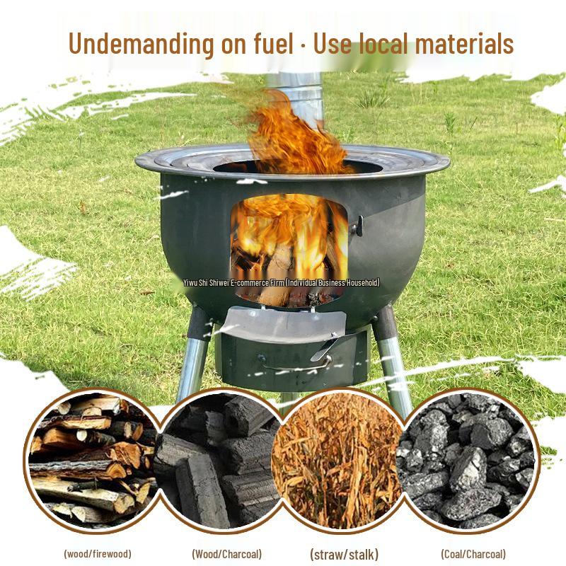 2024 Integrated Outdoor Wood-Burning Stove for Households and Rural Use