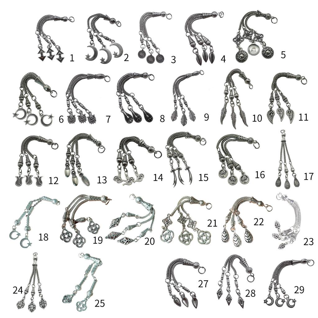 Vintage Metal Brushes Antique Silver Necklace Accessories Religious Jewelry Making Components DIY Bracelet Connectors