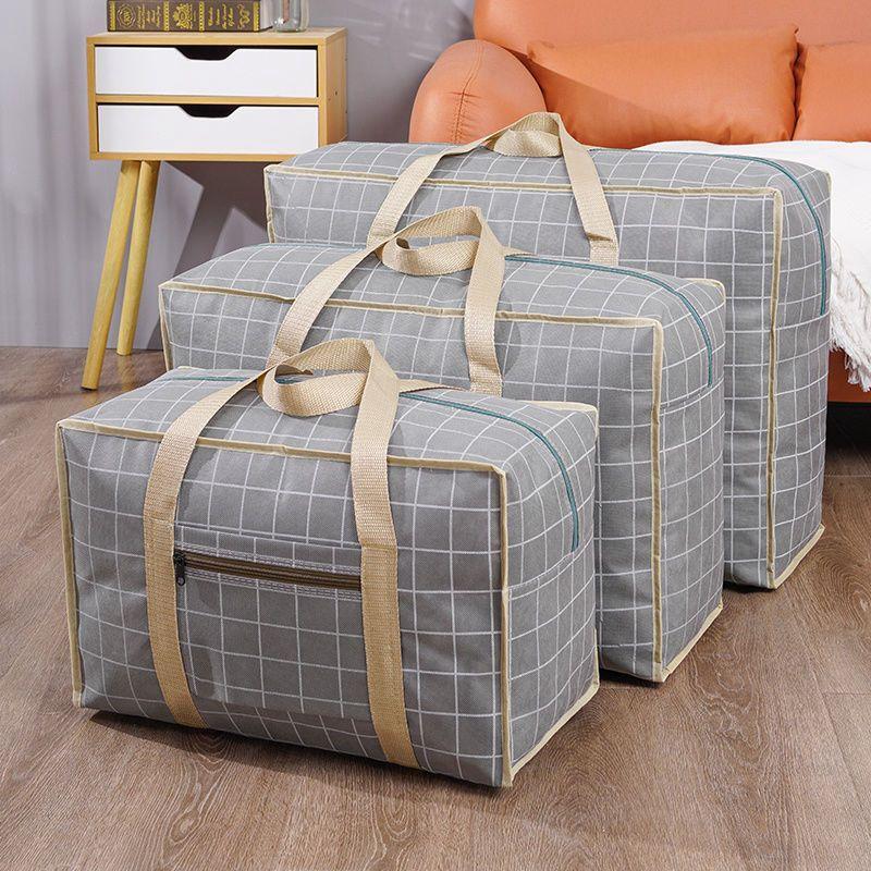 Large luggage Bag Large Capacity Woven Bag Multifunctional Luggage Packing Bag Clothing Organizer Zipper Portable Moving Bags