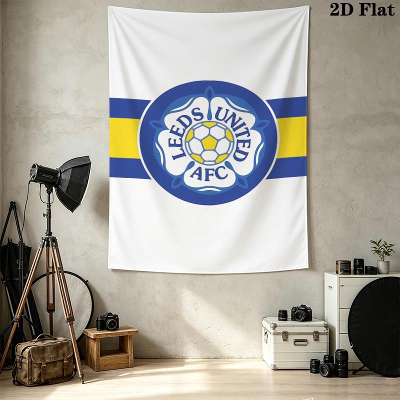 Leeds Football Club Wall Tapestry Aesthetic Wall Hanging Printed Fabric Blanket Decorative Tapestries For Bedroom Living Room Home Decor