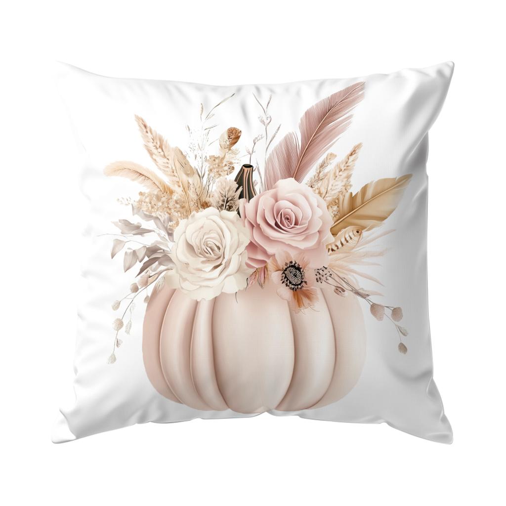 Farmhouse Pumpkin Flower Pillowcase Printed Polyester 45x45cm Throw Pillowcover Decorative Sofa Cushion Pillowslip Home Decor